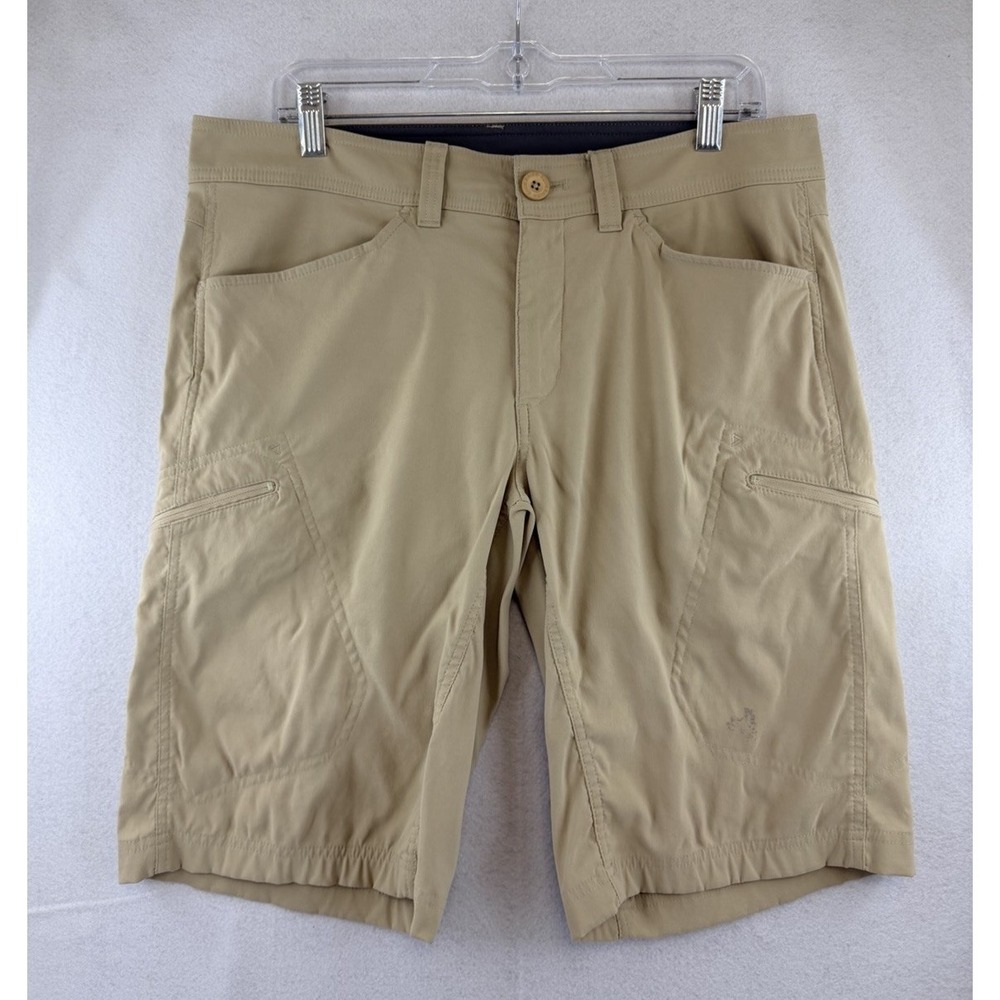 Eddie Bauer Men's First Ascent Cargo Shorts, Size 34, Khaki, 12" Inseam